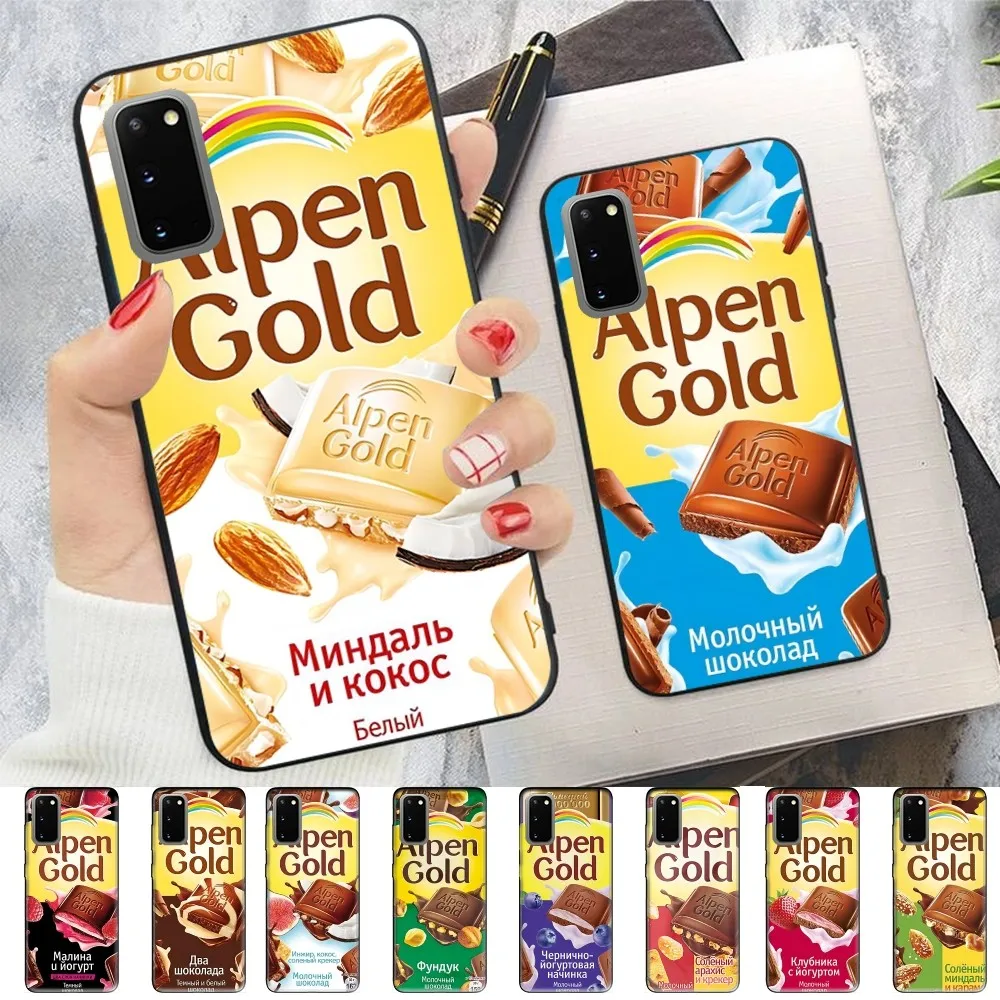 Alpen Gold Chocolate Phone Case For Samsung S 9 10 20 21 22 23 30 23plus lite Ultra FE S10lite Fundas
