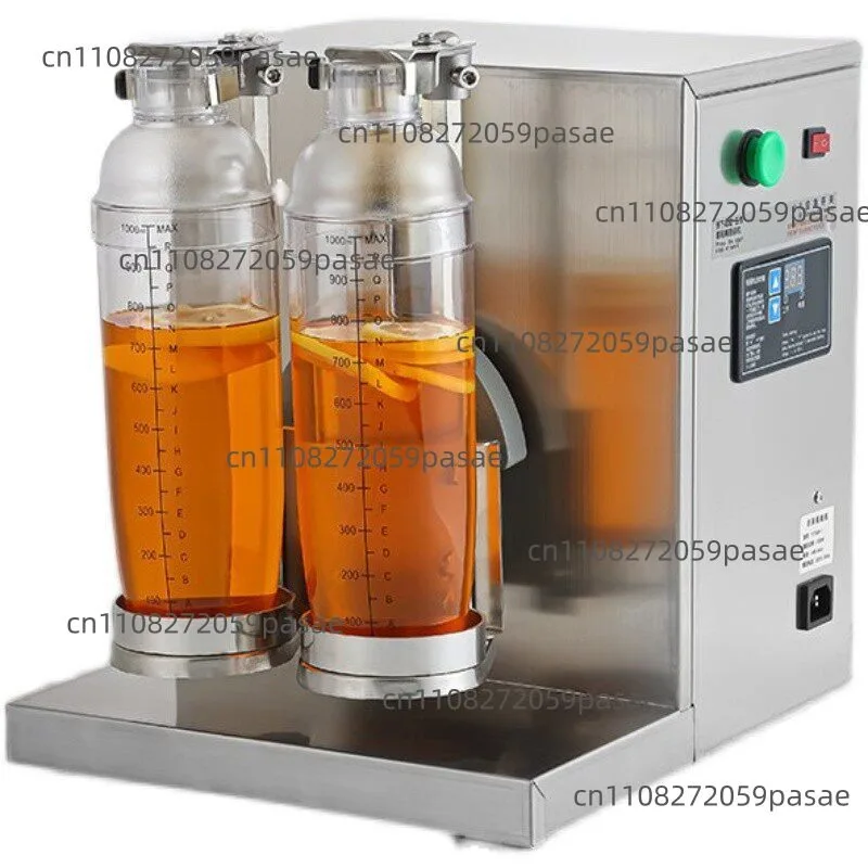110V Double Head Timing Rocking Machine Milk Tea Shop Stainless Steel Commercial Multi-functional Rocking Machine Uniform 1000ml