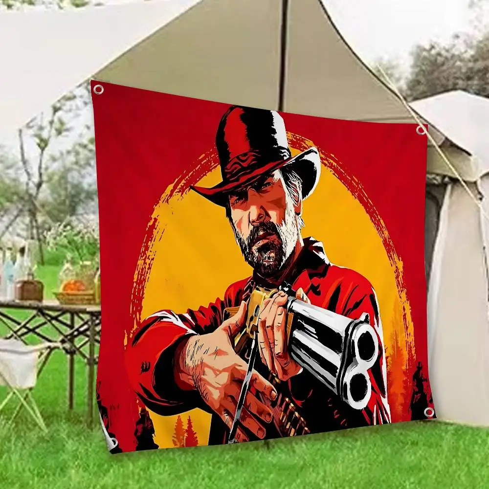 Game R-Red D-Dead R-Redemption Printed Large Flag Art Science Fiction Room Home Decor Decor Banner