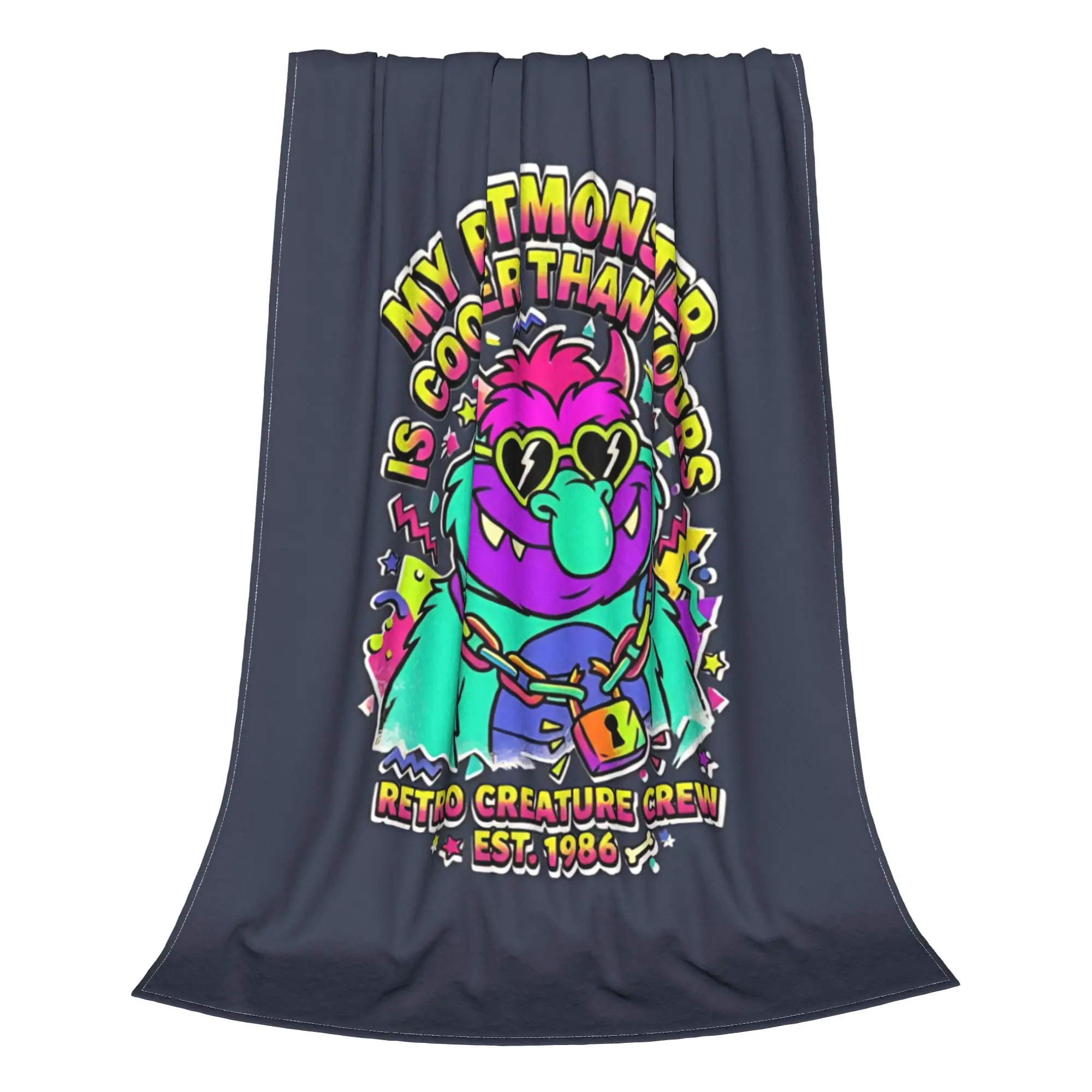 1PC Home Cutecore Cartoon Monster with Cuffs My Pet Monster Blanket Super Cosy Plush Home Living Room Sofa Halloween