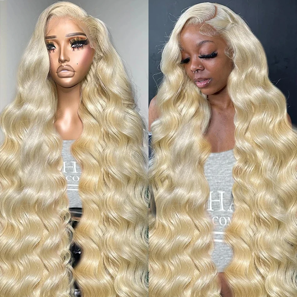 Luvin 613 Honey Blonde Colored Body Wave 30 40 Inch Lace Front Wigs 13x6 Lace Frontal Human Hair For Women 220 Density