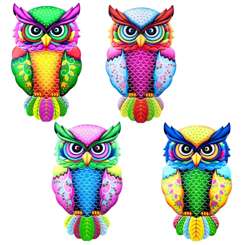 

Delicate Owl Wall Statue Figurine Wall Figurine Wall Decorative Prop Iron Material Owl Wall Statue Owl Wall Figurines