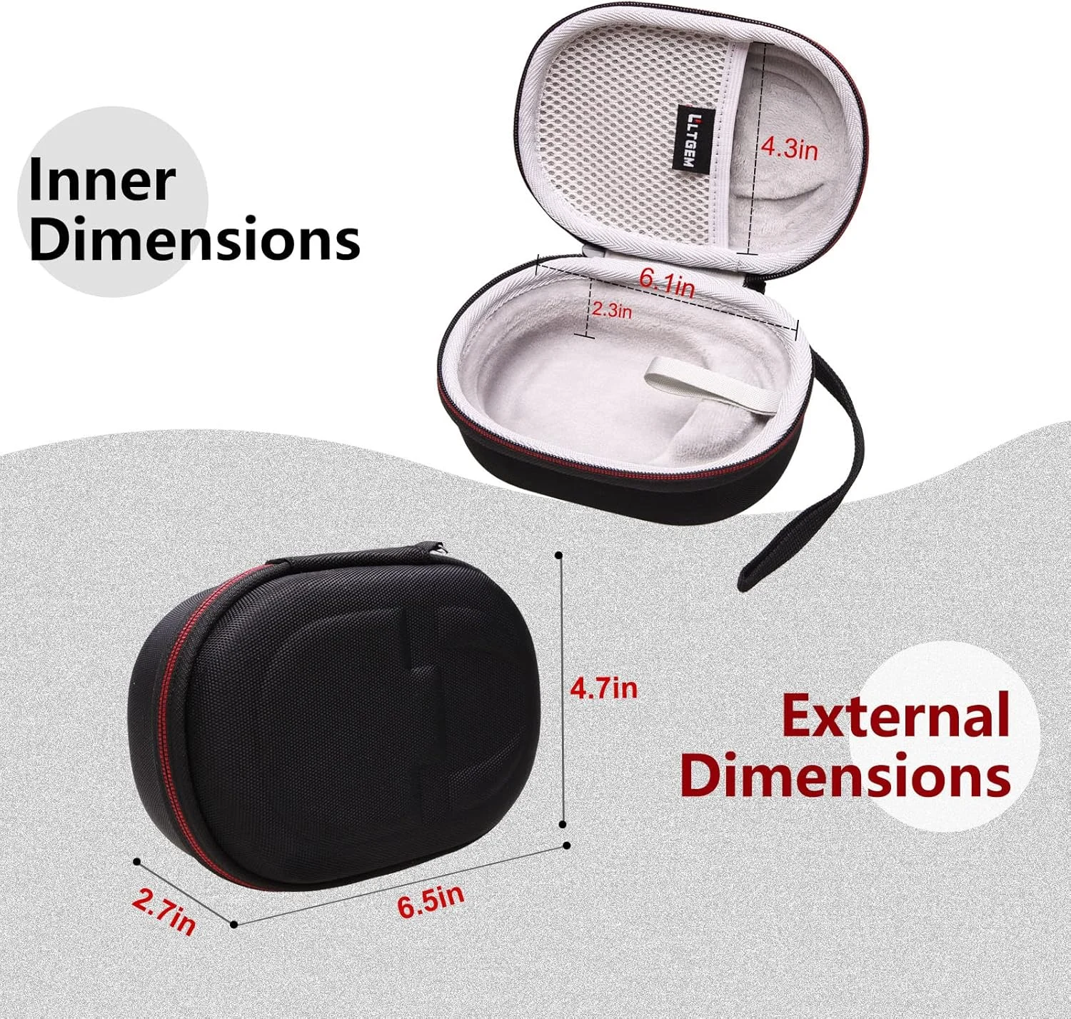 LTGEM Case Compatible with JBL Clip 4 Portable Mini Bluetooth Speaker, Black(Case Only)