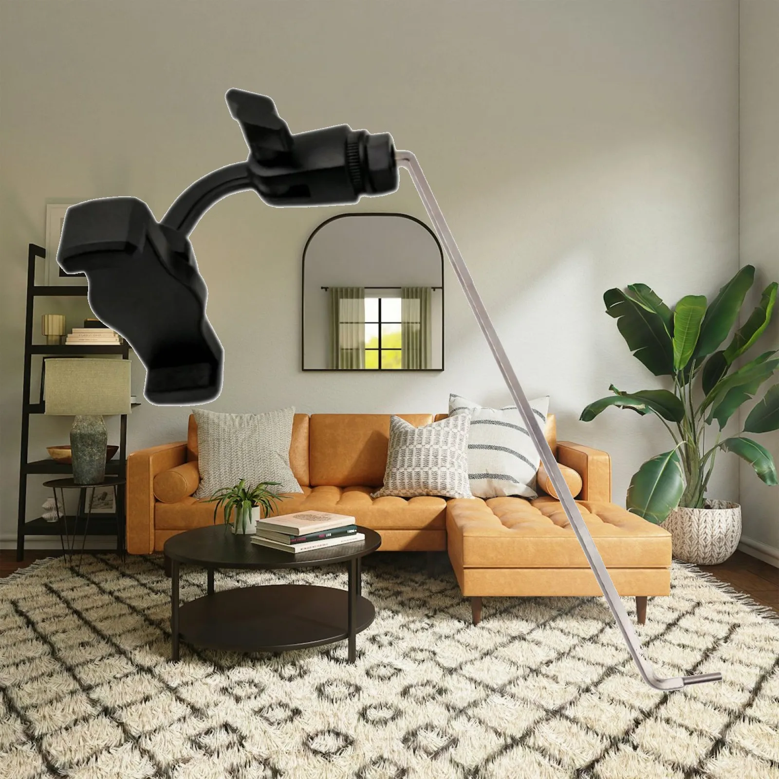 Saxophone Phone Holder Adjustable Saxophone Phone Mount Lightweight Compact for Saxophonists, Practice, Rehearsal
