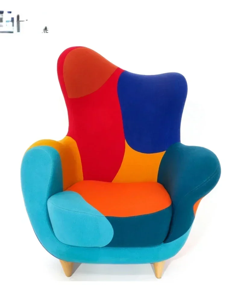 

Colored Mosaic Single Backrest Sofa Personalized Model Room Living Room Bedroom Casual Seat