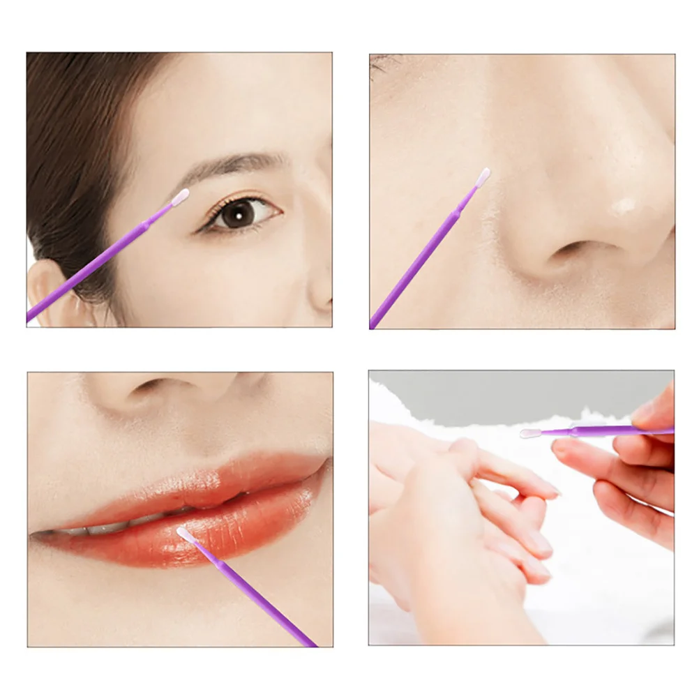 

5 Bottles Disposable Micro Applicator Brushes Eyelash Cleaning Micro Swabs for Extensions Makeup Eyelash Cleaning Brush