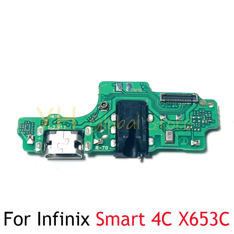 For Infinix Smart 3 4 4C 5 6 7 HD X627 X653 X657 X6511 X6512 X6823 X6515 USB Charging Board Dock Port Flex Cable Repair Parts