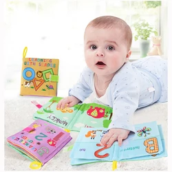 Livro de pano macio para aprendizado precoce para bebê, brinquedo interativo pai-filho, fantoche Montessori, brinquedo educativo para menino e menina, presente para crianças, 0-36 meses