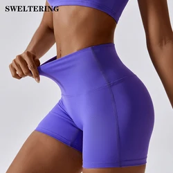 Summer New Candy Color High Waist Shorts for Women Push Up Booty Workout Shorts Fitness Sports Short Gym Clothing Yoga Shorts