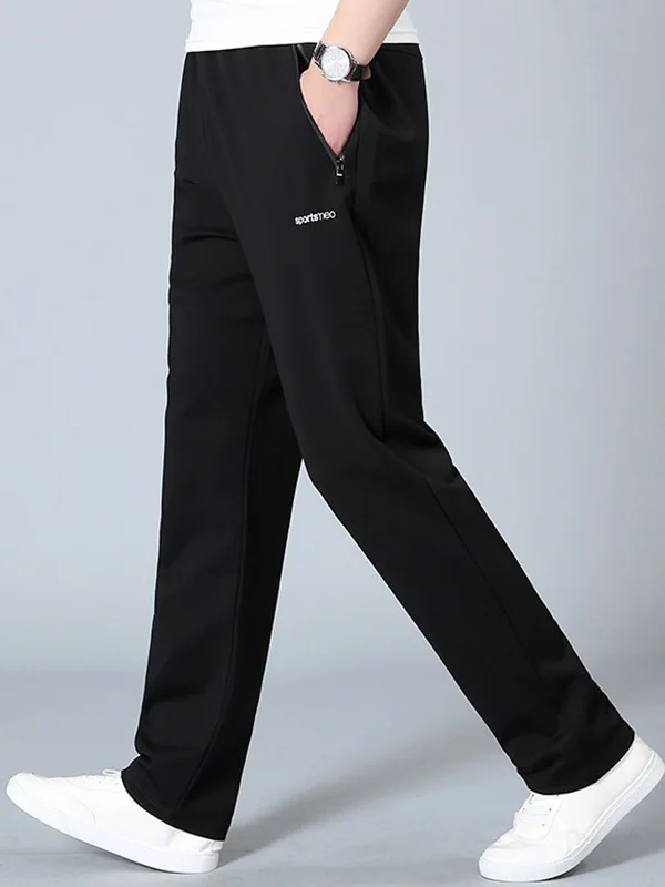 

Мужские летние хлопковые спортивные брюки прямого кроя с начесом, повседневные, тонкие, с высокой талией, на резинке, немнущиеся, городской стиль