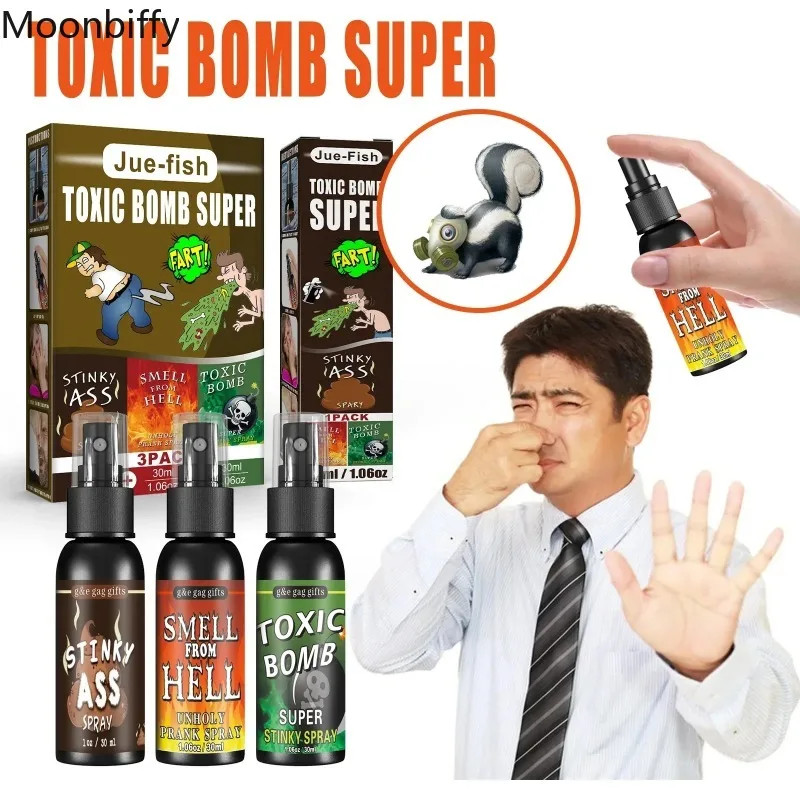 

30ML Liquid Fart Spray Can Stink Bomb Ass-Smelly Stinky Gas Crap Gag Prank Novelties Toy Joke Party Supplies Halloween