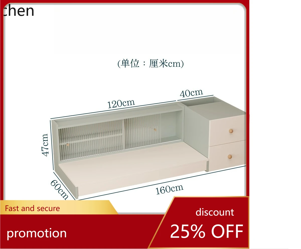 

ZML Storage Cabinet Telescopic Desk Integrated Drawer Combination Cabinet Bedroom Storage Cabinet