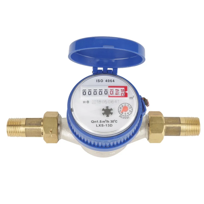 

AB66-Home Water Meter 15Mm 1/2 Inch Cold Water Meter With Fittings 15Mm Cold Water Meter
