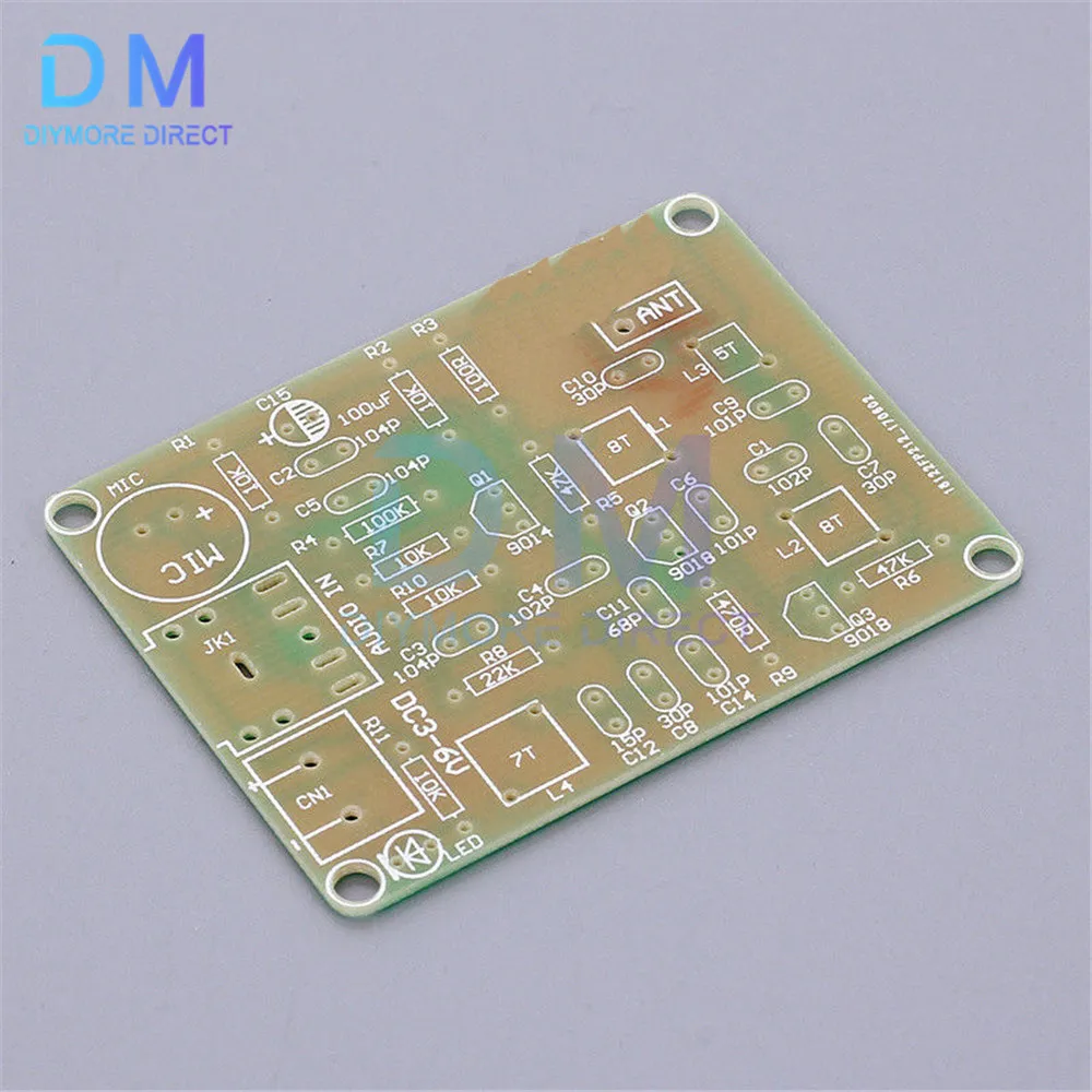 FM Wireless Transmitter Module DIY Kit 88-108MHz Electronic Frequency Microphone Stereo Radio Board Parts Adjustable DC 3V 6V