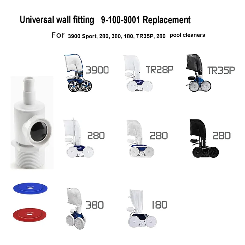 Pool Cleaner Universal Wall Fitting UWF Connector Assembly 9-100-9001 for Zodiac Polaris 280 380 3900 Pool Cleaners