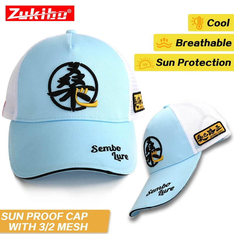 

ZUKIBO Fishing Cap for Men Women, Sun Protection Hat for Outdoor Hiking Camping, Lightweight Cap with Adjustable Strap