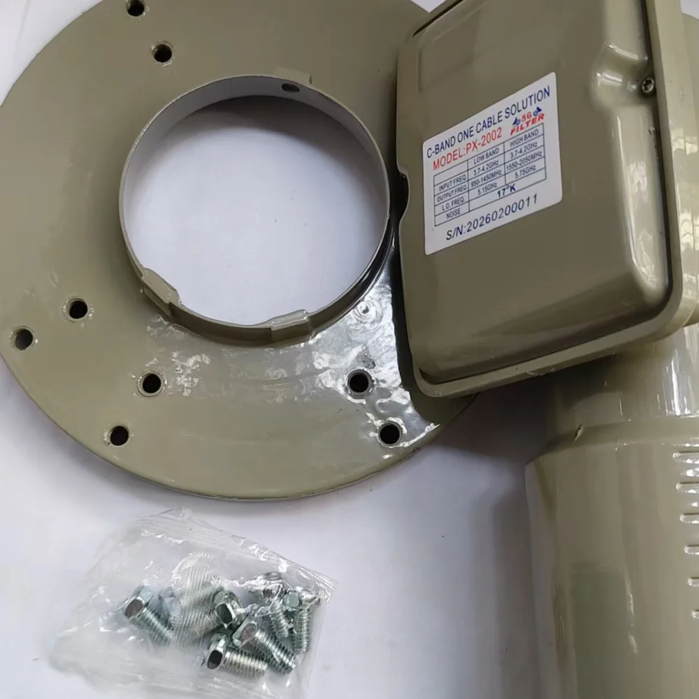 PAUXIS PX-2002 C-Band LNBF Low Noise Single Output Satellite LNB For FTA Satellite Dish TV Reception CATV Project