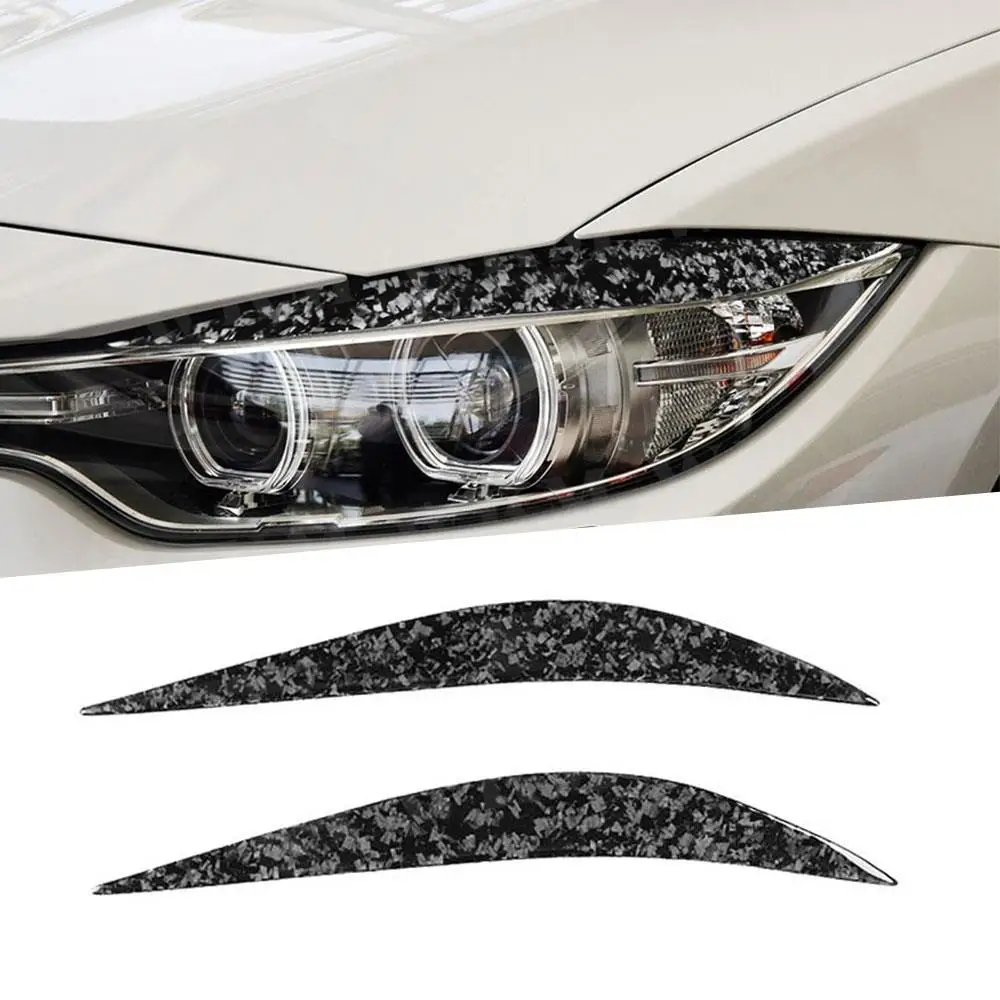 

Front Lamp Eyebrow Headlight Covers Forged Carbon for BMW 4 Series F32 F33 F36 F80 M3 F82 F83 M4 2012-2017 2PCS Car Lamp Eyelids