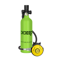DIDEEP 1L Mini Scuba Diving Tank Oxygen Cylinder Underwater Diving Set Air Oxygen Tank W/ Diving Mask