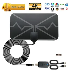 4K High-Definition Remote Reception Tv Antenna Hdtv Indoor Digital Enhanced Tv Antenna Film Antenna Indoor Antenna