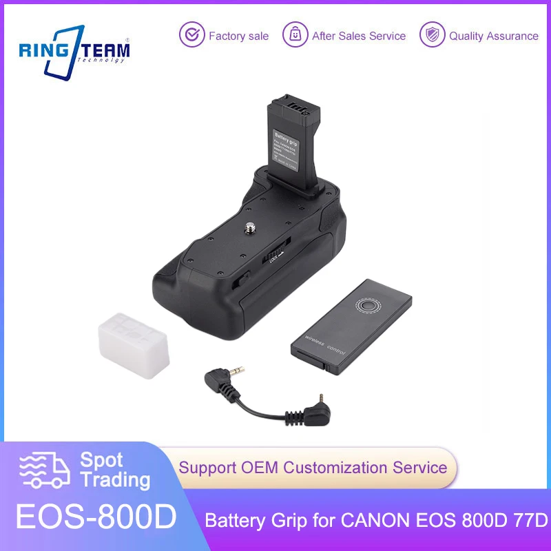 

BG-800DRC Vertical Battery Grip EOS-800D for CANON EOS 77D 800D 9000D Rebel T7i Kiss X9i Cameras Grip With Remote Control