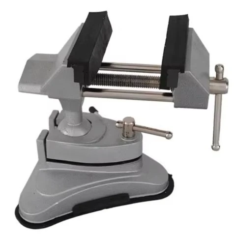 

Bench Vice Rubber Base Portable Woodworking Aluminum Pivots Multi-Angle Vacuum Bench Vise