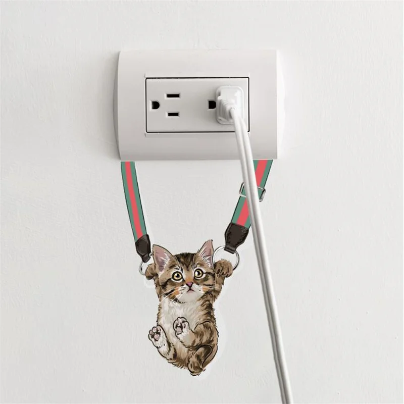 1PCS Cat Switch Sticker Kids Baby Nursery Room DIY Wall Decoration  Vinyl Decal For Children Bedroom Home Decor