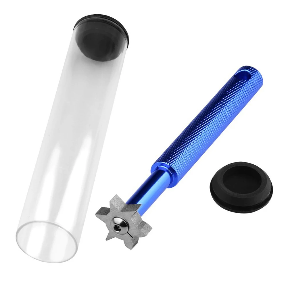 

Club Groove Sharpener Tool Stainless Steel Golf Club Cleaner 6 Cutters Lightweight Portable Golf Training Accessories