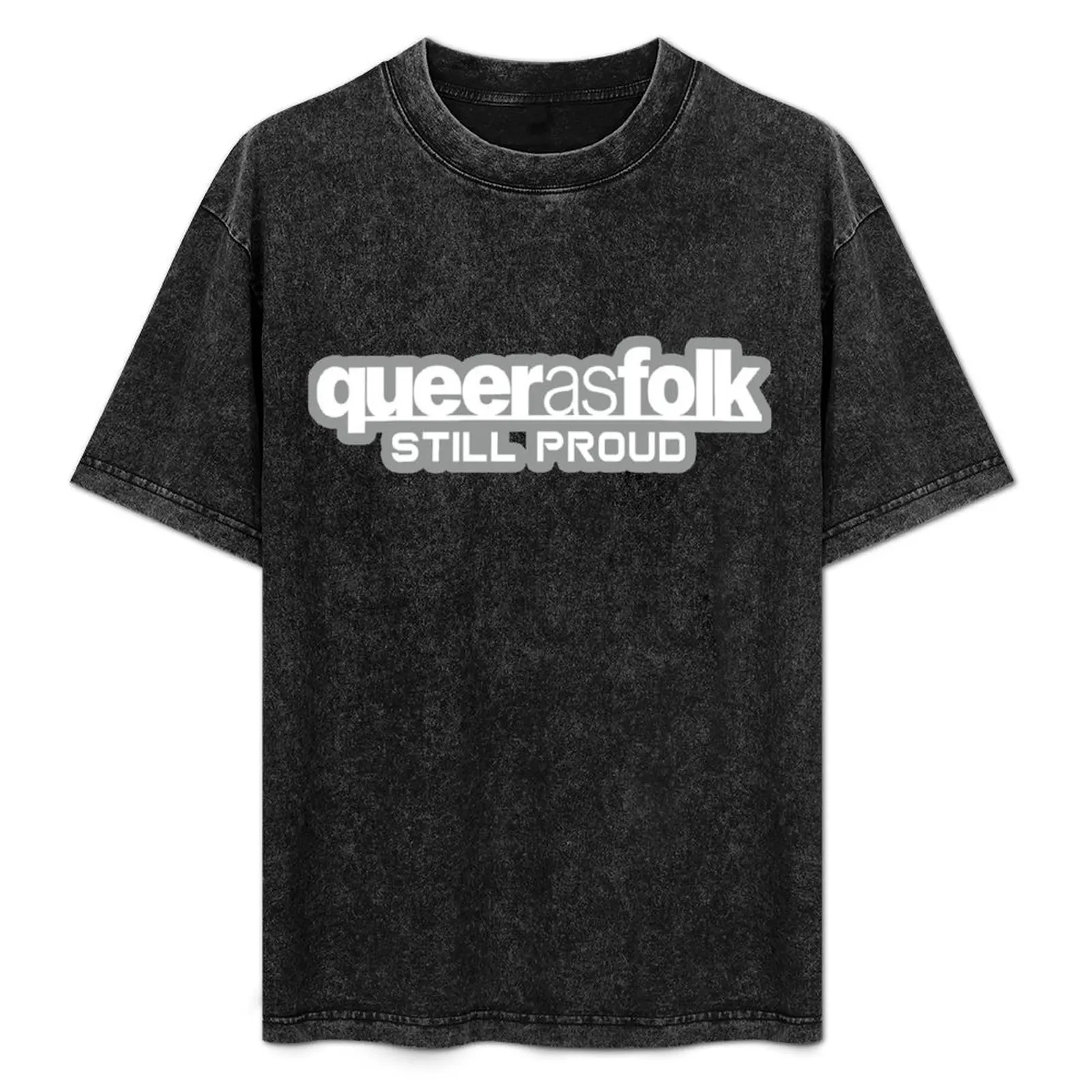 Camiseta Queer as Folk Still Proud - Logotipo oficial (edición plateada) Camiseta clásica básica informal