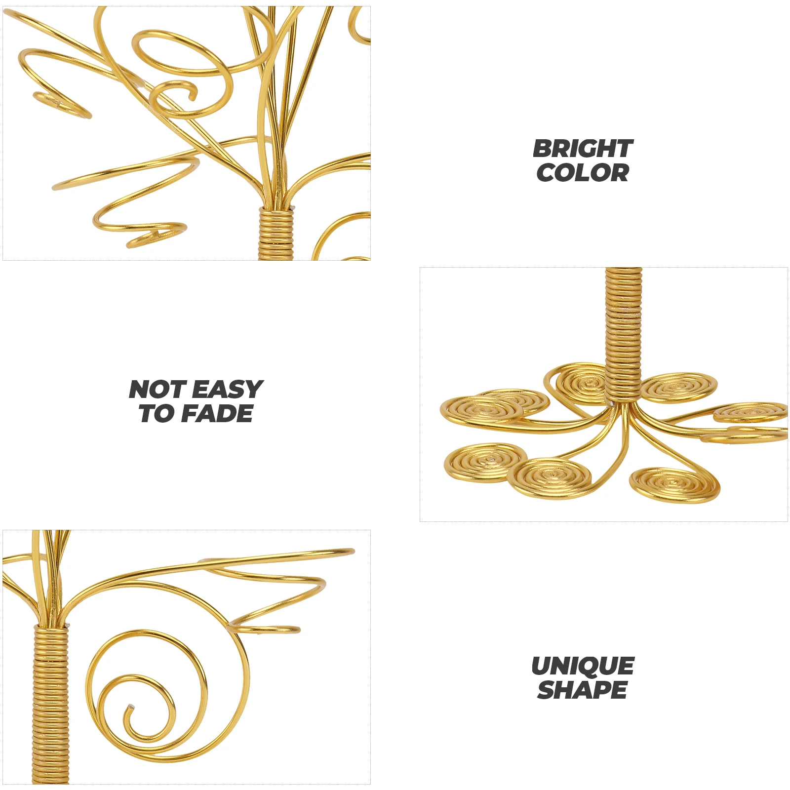 

1pc Air Plant Holder Nordic Style Multi-Head Rack Golden Tabletop Planter Flower Display Stand Garden Decor Indoor Plant