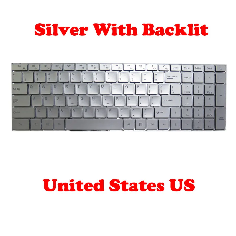 

English Keyboard For ZX-350-11 YX-5117 ZX-350-26 YX-7711 With Backlit / X-350-11 JL-0042-D No Backlit New