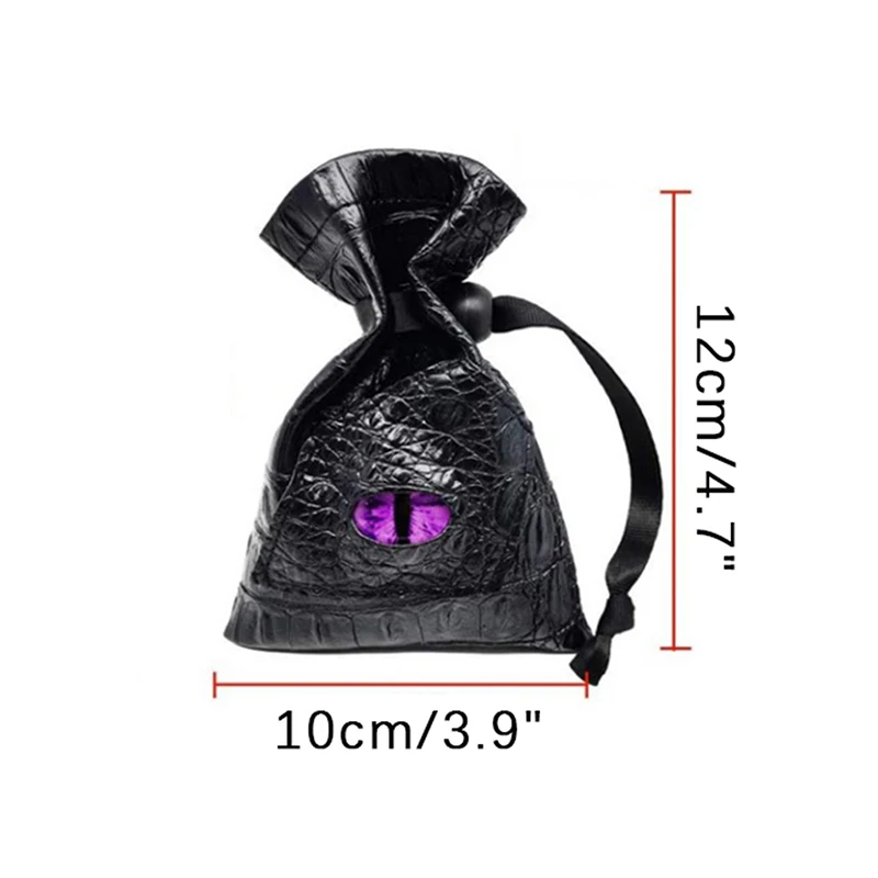 PU Impermeável Drawstring Dice Bag, Couro Dice Pouch, Tarots, oracle Cartões, Saco De Armazenamento, Moedas, Jóias, Acessórios, Presente