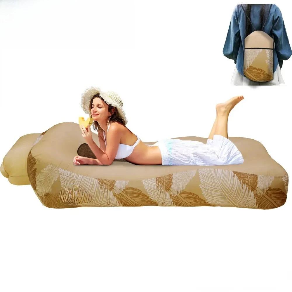 Inflatable Sofa Bed Swimming Pool Floating Raft Sac Beach Garden Outdoor Portable Folding Camping Chaise Lounge Recliner Pouf view 3