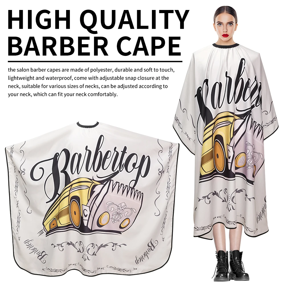 

Barber Haircut Cloth waterproof Cape Barbershop Pattern of Suit Antistatic Hairdresser Apron Salon Styling Tools