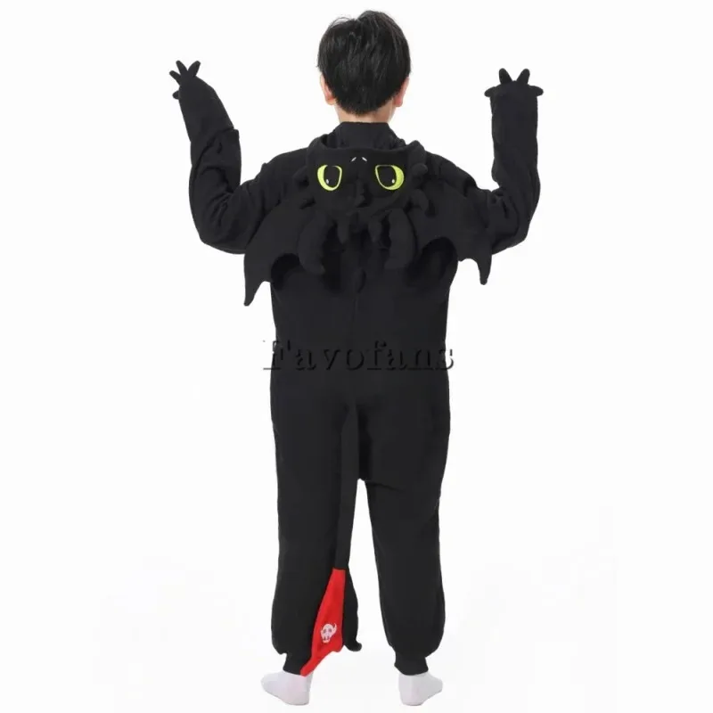 Kigurumi Onesie การ์ตูน Tothless ชุดนอนสําหรับเด็กผู้ใหญ่ผู้หญิงผู้ชายสัตว์ชุดนอน Homewear ฮาโลวีนคอสเพลย์ปาร์ตี้เครื่องแต่งกาย