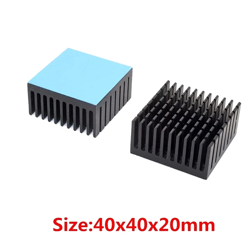 열 전도성 양면 알루미늄 방열판 라디에이터 냉각 쿨러, 전자 칩 LED용, 40x40x20mm, 10 개, 신제품