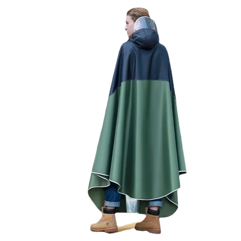 Oxford uomo/donna bicicletta Moto impermeabile antivento Moto pioggia Poncho impermeabile trasparente cappotto antipioggia singolo doppio orecchio