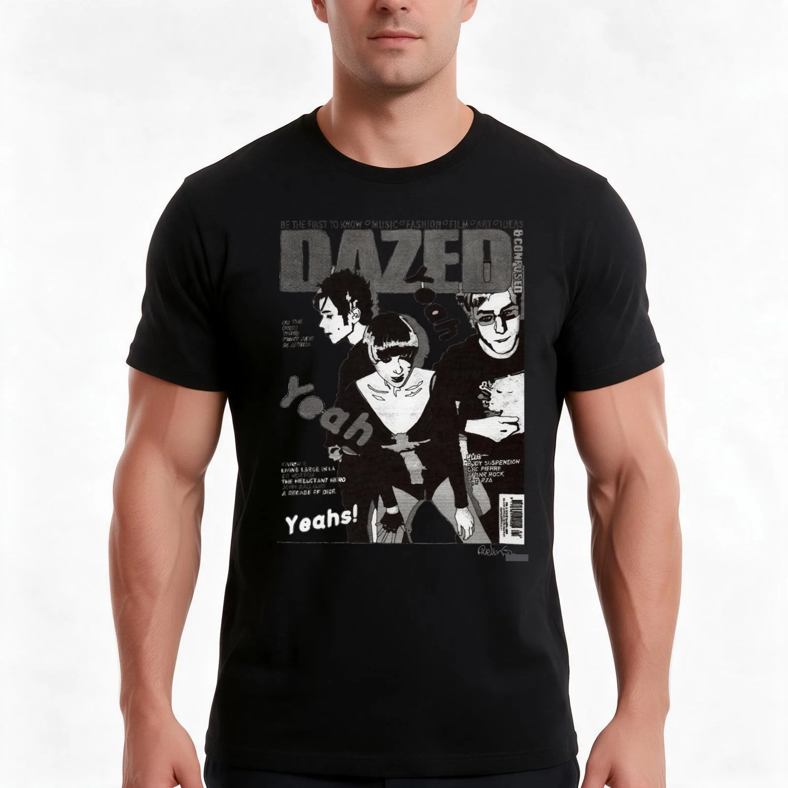 Yeahs T-Shirt Summer Casual Cotton Tee Oversized Streetwear Tops Vintage Graphic Print Loose Fit Short Sleeve 100% Cotton