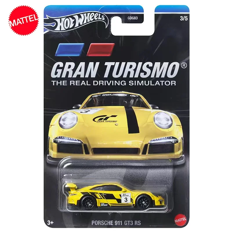 Original Mattel Hot Wheels Car 1/64 Diecast Gran Turismo Porsche 911 GT3 RS Vehicle Model Toys for Boys Collection Birthday Gift