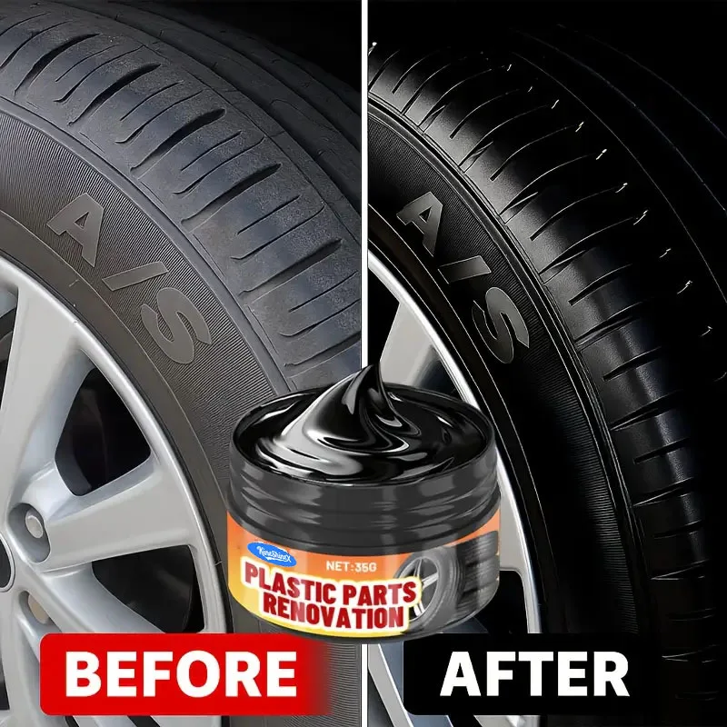 Multi-Effect Auto Interior Plastic Leather Scratch Repair Wax 80g Maintenance Agent Anti-Aging & Surface Smoothing for Tires