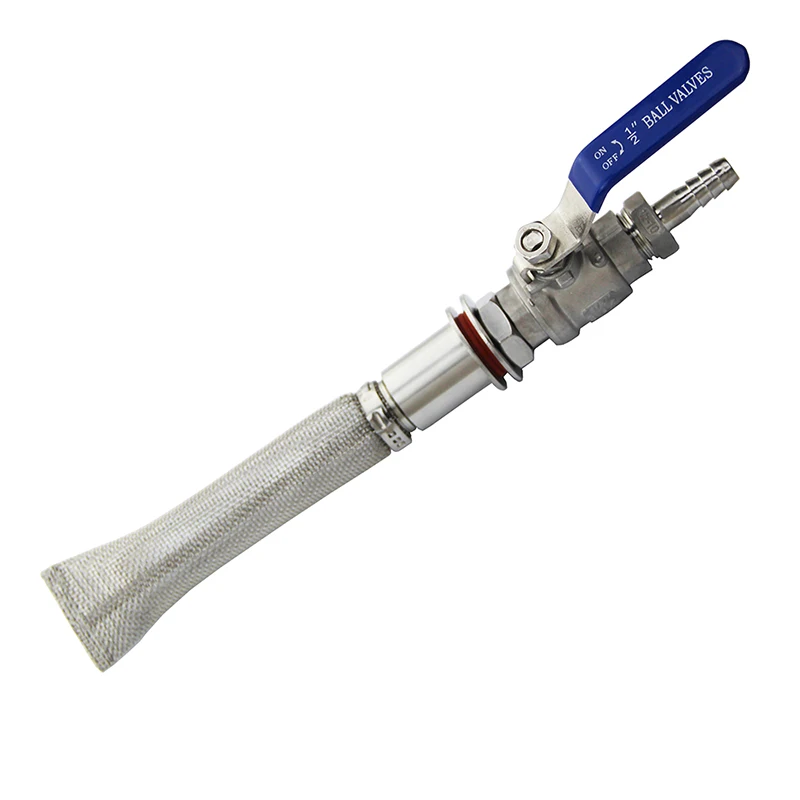 

Stainless Steel Homebrew Weldless Bulkhead,Brew Kettle Ball Valve Kit, Boil Kettle Ball Valve, 1/2 "NPT