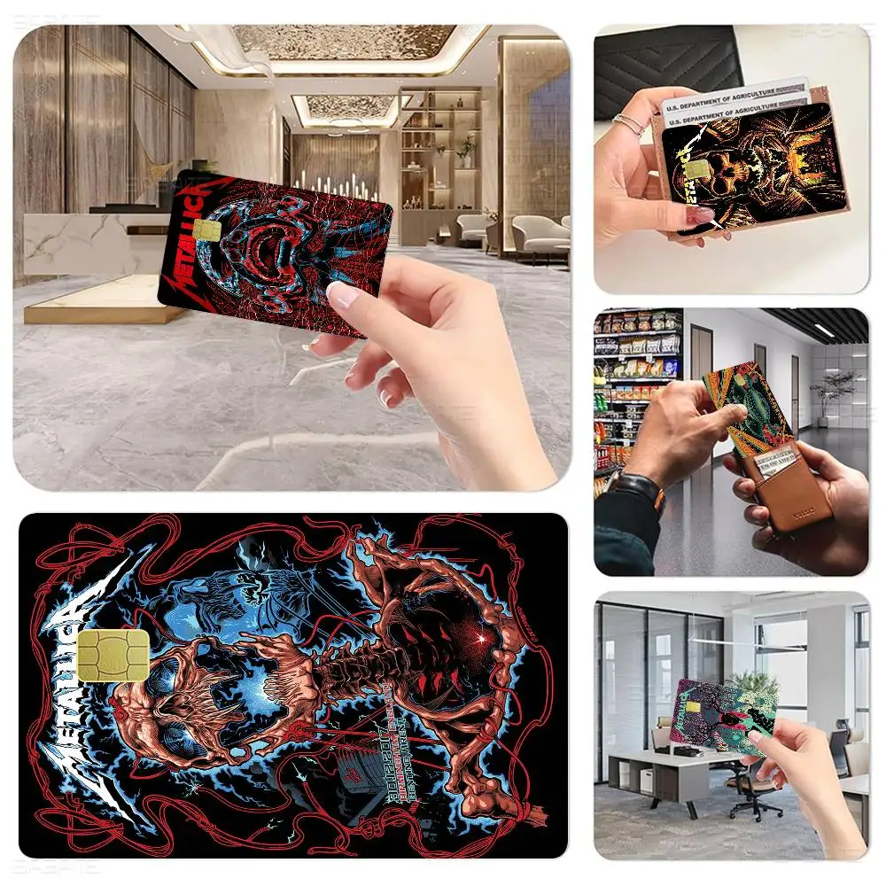 Beliebter M-MetallicaS Band Anime Cartoon Aufkleber Filmfolie für Kreditkarte, Debitkarte, Bankkarte, Buskarte