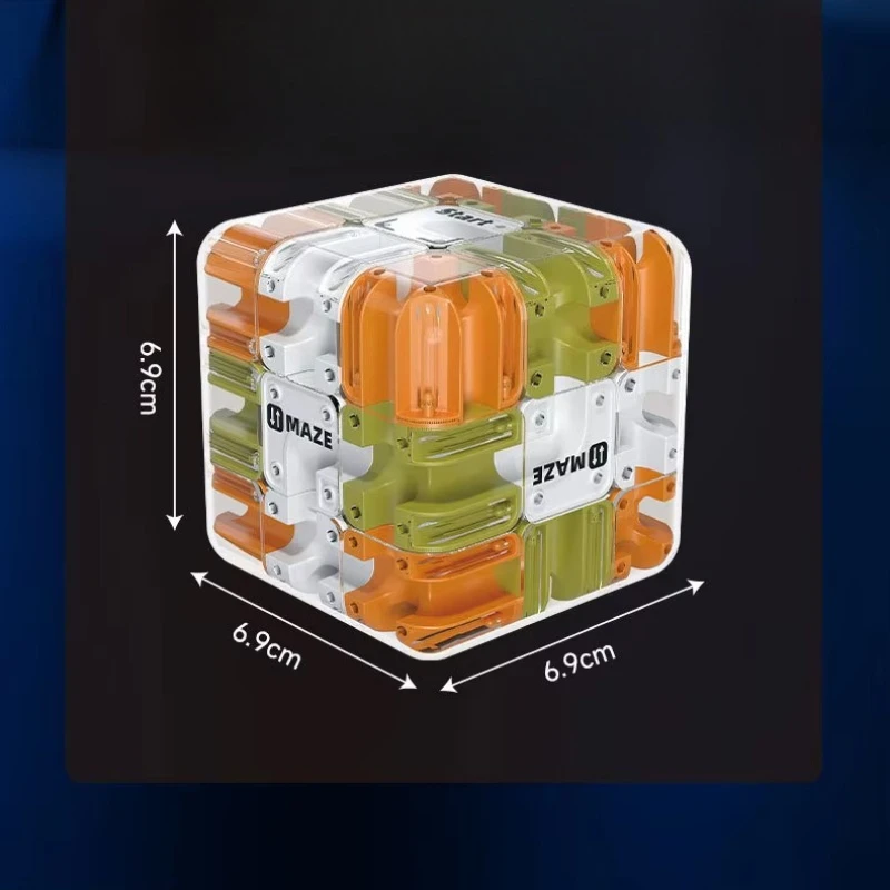 3D マジックキューブ回転ボール迷路トラックバランスおもちゃ子供教育フィジェット迷路ビーズパズルゲーム抗ストレス 3X3 ミニキューブ