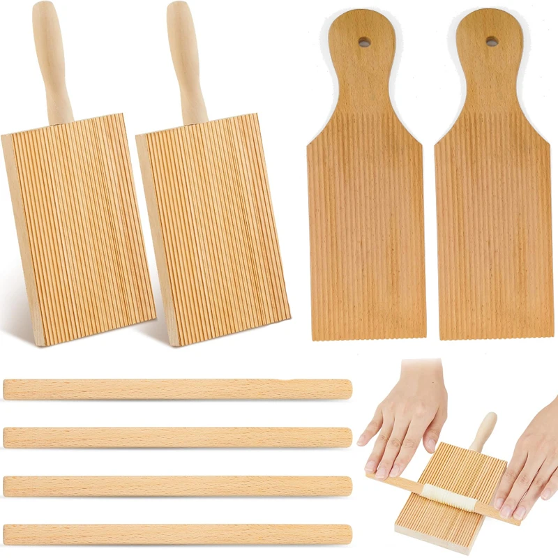Tabla para hacer Pasta, tabla para Gnocchi, tablero para Gnocchi de madera de haya, tableros para mantequilla, raspador de masa para Pasta y mantequilla cultivada