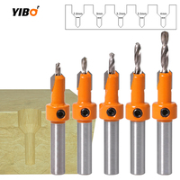 Round Shank Screw Extractor Remon Demolition Drill Bits 8mm Shank HSS Woodworking Countersink Router Bit Set