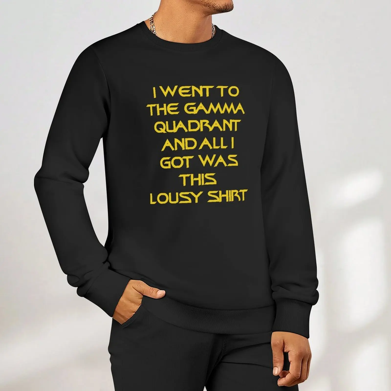 Gamma Quadrant Lousy قميص البلوز ملابس رجالية رياضية الملابس الكورية الجرافيك تي شيرت الرجال الخريف البلوز