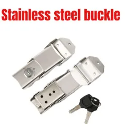Weather Resistant Detachable Stainless Steel Buckle Lock Hardware Motorcycle Trunk Lock Hinge Lock 2 Keys