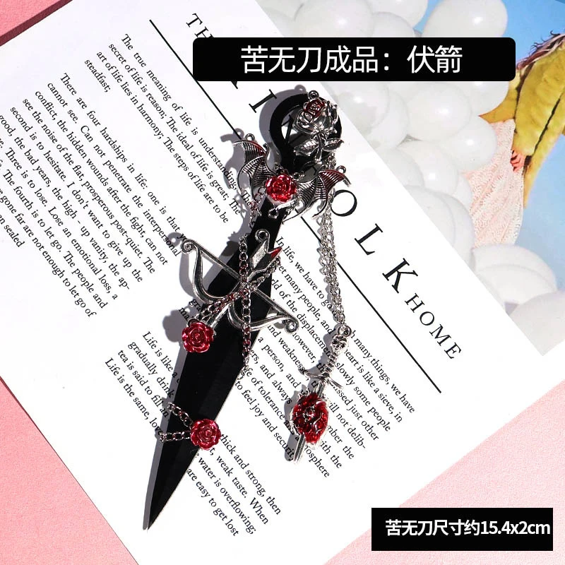 Best Dark Gothic style kunai utility knife finished product birthday Hanfu pendant decoration desktop ornament