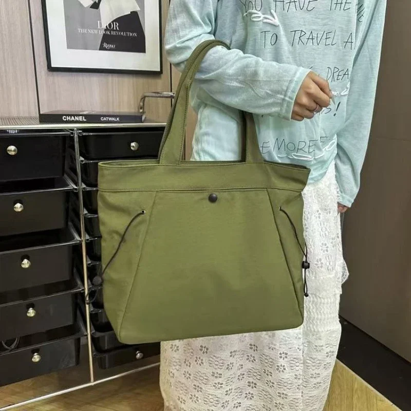 Large Capacity Nylon Drawstring Bag Versatile Leisure Home Storage Portable Large Shopping Storage Bag