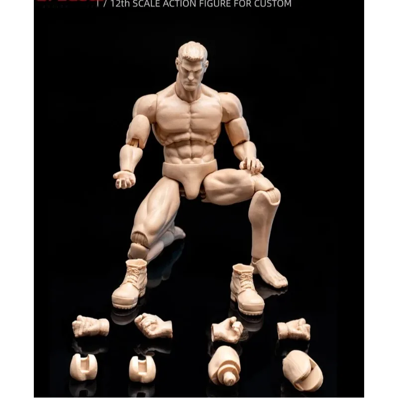 In Magazzino GWToys G001 Scala 1/12 Maschio Flessibile Muscolo Forte Corpo con Mano Piede Connettore Misura 6 "Soldato Action Figure Bambole
